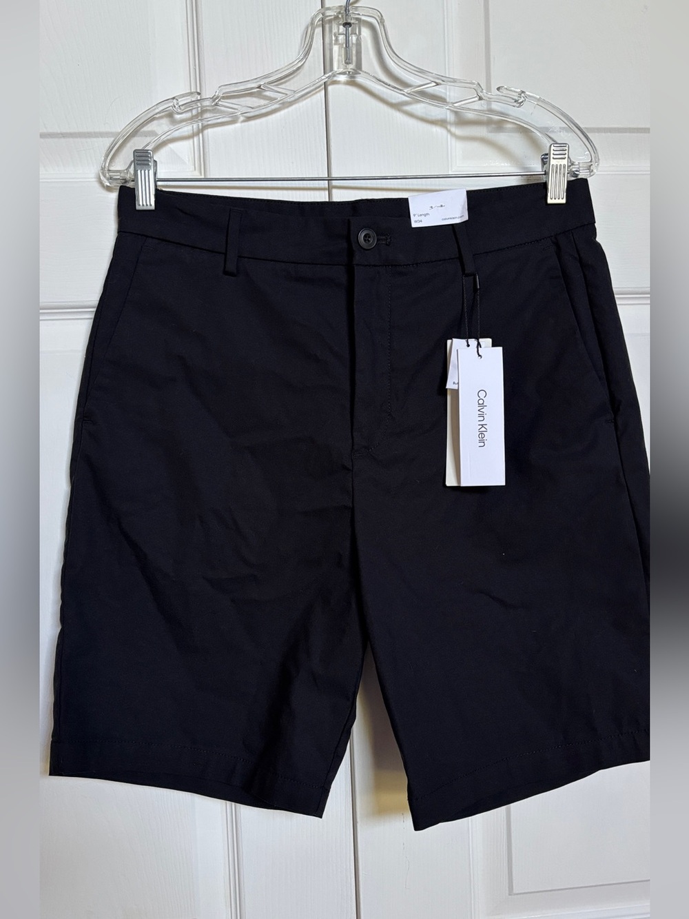 Calvin Klein Men’s Refined Chino Shorts Black 34W NWT